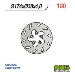 NG TARCZA HAMULCOWA PRZÓD ITALJET SKUTER 174X38X4