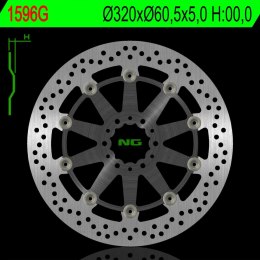 NG TARCZA HAMULCOWA PRZÓD KTM DUKE 390 ABS 17, RC 250 17 320X60, 5X5, 0MM ŚRODEK ALUMINIOWY