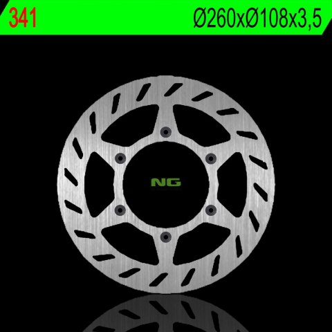 NG TARCZA HAMULCOWA PRZÓD RIEJU RJ 50 01-03, RR 99-01 260X108X3,5 MM 6X6,5