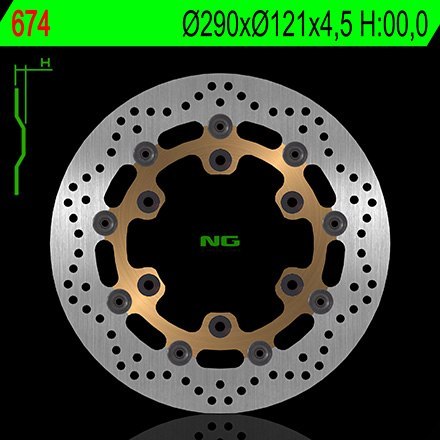 NG TARCZA HAMULCOWA PRZÓD SUZUKI DR 650SE 96-10 290X121X4,5 6X10,5 MM WAVE