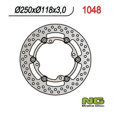 NG TARCZA HAMULCOWA PRZÓD RMZ 450 05-14, 250 07-14 PŁYWAJĄCA 250X118X3MM 4X9, 5MM