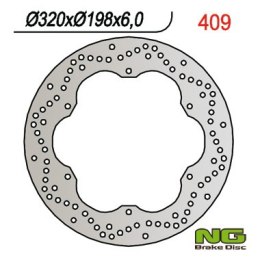 NG TARCZA HAMULCOWA PRZÓD XJ 600 92-97, XVZ 1300 96-07, DIVERSION 92-97 TYŁ 320X198MM 320X198X6