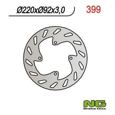 NG TARCZA HAMULCOWA PRZÓD TTR 125 00-03, R LWE LEM 18-21, DT 50LC 98-220X92X3 NG TARCZA HAMULCOWA PRZÓD TTR 125 00-03, R LWE LEM 18-21, DT 50LC 98-220X92X3
