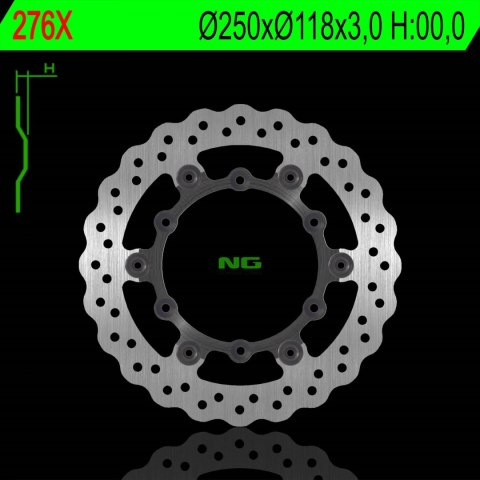 NG TARCZA HAMULCOWA PRZÓD YAMAHA YZ/YZF 01-16, WRF 02-17 PŁYWAJĄCA WAVE