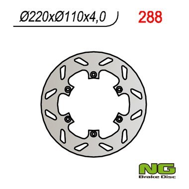 NG TARCZA HAMULCOWA TYŁ APRILIA RS 125 92-96, RX 125 89-00, PEGASO 125 89-9
