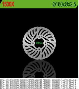 NG TARCZA HAMULCOWA TYŁ BETA EVO 125/200/250/290/300 09-17 (160MM) WAVE