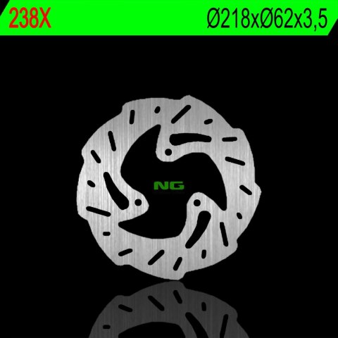 NG TARCZA HAMULCOWA TYŁ DERBI 50/125, GAS 125/450 218X62X3,5 MM 3X10,5 WAVE