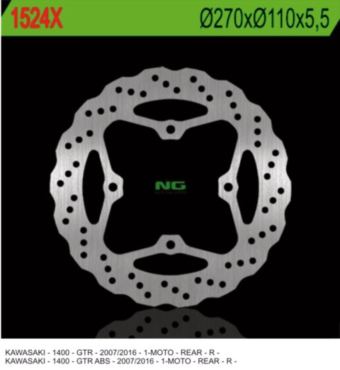 NG TARCZA HAMULCOWA TYŁ KAWASAKI GTR 1000 07-16