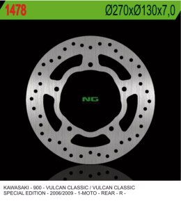 NG TARCZA HAMULCOWA TYŁ KAWASAKI VN 900 CLASSIC 06