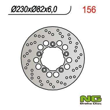NG TARCZA HAMULCOWA TYŁ KAWASAKI ZX6R 95-97, ZX 7R 96-03, ZXR 750 230X82X6