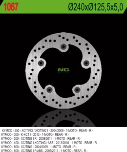 NG TARCZA HAMULCOWA TYŁ KYMCO XCITING 250 300 500
