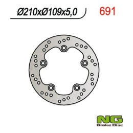 NG TARCZA HAMULCOWA TYŁ SUZUKI AN 250 98-03, 400 98-02 210X109X5 5X10,5 MM