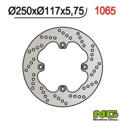 NG TARCZA HAMULCOWA TYŁ SUZUKI AN 650 BURGMAN 02-03 250X117X5,7 4X10,5 MM