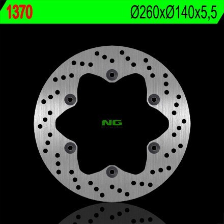 NG TARCZA HAMULCOWA TYŁ B-KING ABS 1300 08-11, KONZEPT 12-13 260X140X5, 5MM 6X10, 25MM