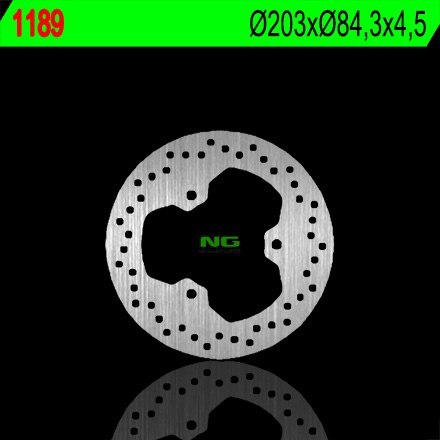 NG TARCZA HAMULCOWA TYŁ YAMAHA TRICKER 250 05-07 203X84,3X4,5 3X10,5 MM