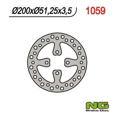 NG TARCZA HAMULCOWA TYŁ YAMAHA YFZ 450 06-14