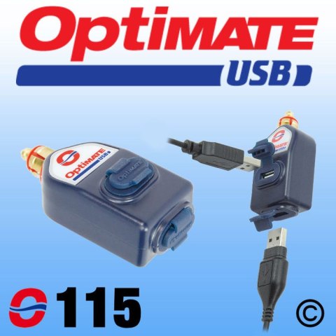 OPTIMATE ŁADOWARKA USB Z WTYCZKĄ DO GNIAZDKA DIN CAN-BUS BMW I DWOMA GNIAZDKAMI 3300MA PROSTA EL-STARY KOD O115