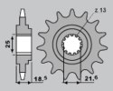 CHT ZĘBATKA PRZÓD 2119 14 A4254065141 Z750/Z800