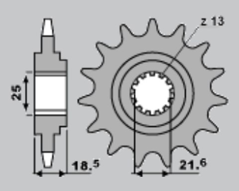 CHT ZĘBATKA PRZÓD 2119 14 A4254065141 Z750/Z800 CHT ZĘBATKA PRZÓD 2119 14 A4254065141 Z750/Z800