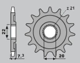 CHT ZĘBATKA PRZEDNIA 2120 12 GAS GAS 4063-12