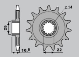 CHT ZĘBATKA PRZÓD 2145 16 APRILIA RXV/SXV 450 550 06-12 4071-16 JTF707.16