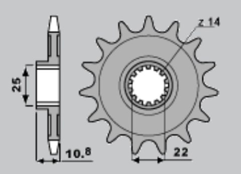CHT ZĘBATKA PRZÓD 2145 16 APRILIA RXV/SXV 450 550 06-12 4071-16 JTF707.16