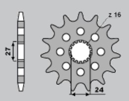 CHT ZĘBATKA PRZEDNIA 2190 18 SUZUKI B-KING 1340 08