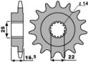 CHT ZĘBATKA TYŁ 2114 15 DUCATI 796 820 821 848 992 998 999 1000 1100 JTF741.15 525