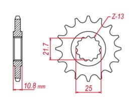 GROSSKOPF ZĘBATKA PRZEDNIA 2142 14 YZF R6 06-11