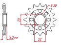 GROSSKOPF ZĘBATKA PRZEDNIA 2146 14 KAWASAKI KXF 250 06-20 +1 JTF1446.14