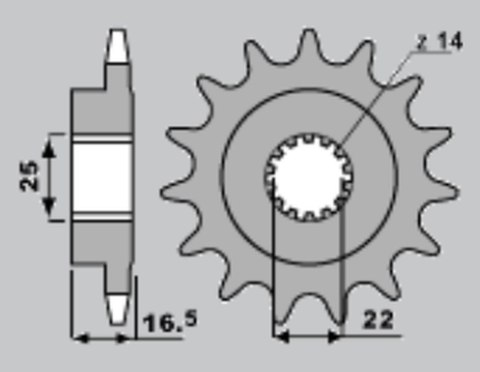JR ZĘBATKA PRZEDNIA 15 DUCATI 796/820/821/848/992 JR ZĘBATKA PRZEDNIA 15 DUCATI 796/820/821/848/992