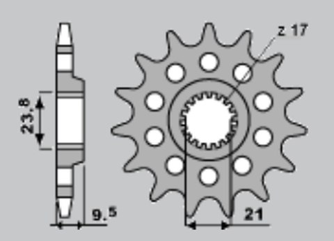 JR ZĘBATKA PRZEDNIA 14 SUZUKI RMZ 450 05-13