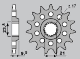 JR ZĘBATKA PRZÓD 2137 15 153715JT ZX 10R 06-08