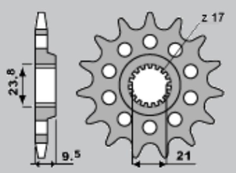 JR ZĘBATKA PRZÓD 2137 15 153715JT ZX 10R 06-08
