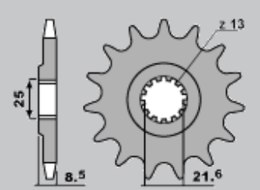 JR ZĘBATKA PRZEDNIA 16 KAWASAKI Z 1000 03-08