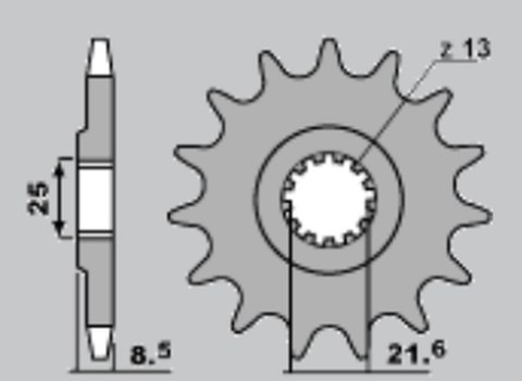 JR ZĘBATKA PRZEDNIA 16 KAWASAKI Z 1000 03-08