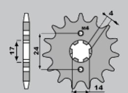 JR ZĘBATKA PRZEDNIA 2153 12 APRILIA RS/RX 50 06-09