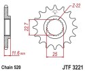 JT ZĘBATKA PRZEDNIA 2180 11 POLARIS 250/300/325/400/500 218011JT ŁAŃC. 520