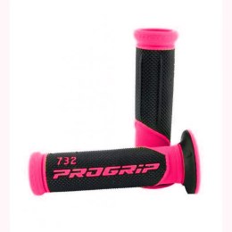 PROGRIP MANETKI PG732 ROAD 22+25MM, DŁ.125MM FUKSJA FLUO DWUSKŁ. 732-297 12