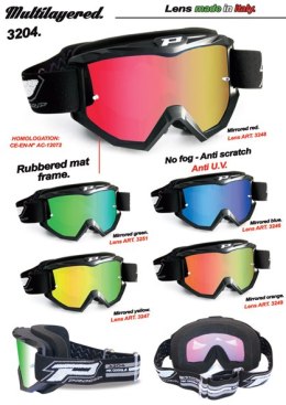 PROGRIP GOGLE PG3204 DARK SIDE BLACK MATT SZYBA PG3247 ŻÓŁTA LUSTRZANA ANTI