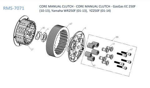 REKLUSE SPRZĘGŁO MANUALNE CORE -GASGAS EC 250F 10-15, 300F 13-15, YAMAHA WR REKLUSE SPRZĘGŁO MANUALNE CORE -GASGAS EC 250F 10-15, 300F 13-15, YAMAHA WR