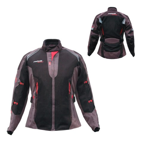 ROLEFF/AKUMA WIELKA KURTKA DAMSKA TEKSTYŁ DŁUGA TYPU MESH BLACK/GREY XS