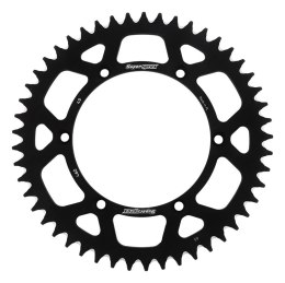 SUPERSPROX ZĘBATKA TYLNA ALU 7075-T6 ERGAL 489 49 KAWASAKI KX/KXF 84-18 JTR460.49 KOLOR CZARNY