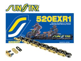 SUNSTAR ŁAŃCUCH NAPĘDOWY 520EXR1-108G ENDURO DO 450 CCM DG RING KOLOR ZŁOTY 520VT2 OTW.+ZAP. 520EXR1108G