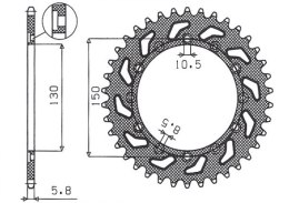 SUNSTAR ZĘBATKA TYŁ 236 48/245 48 HONDA NX 650 95-01, YAMAHA XJ 6 09-15, WR