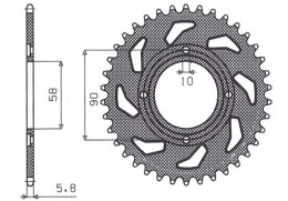 SUNSTAR ZĘBATKA TYŁ 279 31 HONDA CB 250 TWO FIFTY, NIGHTHAWK 92-02, CMX250