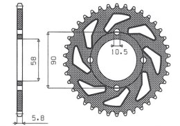 SUNSTAR ZĘBATKA TYŁ 279 41 HONDA XL 125V VARADERO 01-13, KTM 200 DUKE 12-14