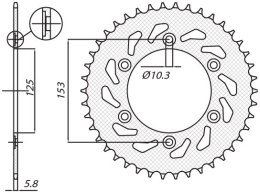SUNSTAR ZĘBATKA TYLNA 288 48 HONDA XR 250R '90-'95, XR 600R '91-'00