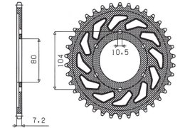 SUNSTAR ZĘBATKA TYLNA 4359 40 ZX 6 R 98-02,Z 1000