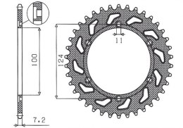 SUNSTAR ZĘBATKA TYLNA 4366 39 DUCATI MONSTER 1000 '03-'05 *